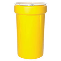 Nestable Polyethylene Drum, 55 US gal (45 imp. gal.), Open Top, Yellow CSL Industriel Inc.