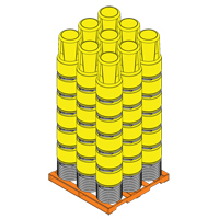 Nestable Polyethylene Drum, 14 US gal (11.7 imp. gal.), Open Top, Yellow CSL Industriel Inc.