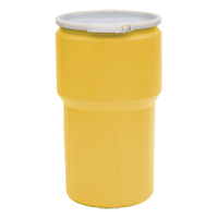 Nestable Polyethylene Drum, 14 US gal (11.7 imp. gal.), Open Top, Yellow CSL Industriel Inc.
