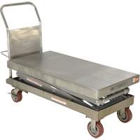 Manual Hydraulic Scissor Lift Table, 47-1/2" L x 24" W, Partial Stainless Steel, 1500 lbs. Capacity CSL Industriel Inc.