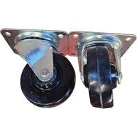 Plate Caster, Swivel, 4" (101.6 mm), Rubber, 225 lbs. (102 kg.) CSL Industriel Inc.