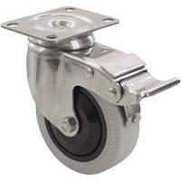 Roulette 2309 avec 2 freins, Pivotant avec frein, 4" (101,6 mm), Gris Envirothane, 350 lb (158,8 kg) CSL Industriel Inc.
