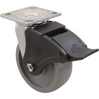 Roulette Max9, Pivotant, 6" (152,4 mm), Gris-WOW Envirothane, 1100 lb (498,95 kg) CSL Industriel Inc.