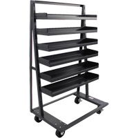 Chariot &agrave; cadre en A robuste &agrave; un c&ocirc;t&eacute; avec 6 plateaux &agrave; rebords, 38" x 25" x 63", Capacit&eacute; 2500 lb CSL Industriel Inc.