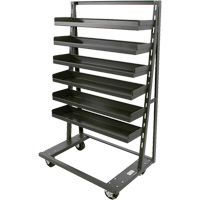 Chariot &agrave; cadre en A robuste &agrave; un c&ocirc;t&eacute; avec 6 plateaux &agrave; rebords, 38" x 25" x 63", Capacit&eacute; 2500 lb CSL Industriel Inc.