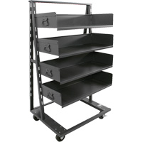 Chariot &agrave; cadre en A robuste &agrave; un c&ocirc;t&eacute; avec 4 grands plateaux, 38" x 25" x 63", Capacit&eacute; 2500 lb CSL Industriel Inc.