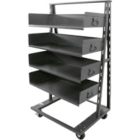 Chariot &agrave; cadre en A robuste &agrave; un c&ocirc;t&eacute; avec 4 grands plateaux, 38" x 25" x 63", Capacit&eacute; 2500 lb CSL Industriel Inc.