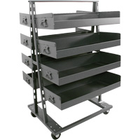 Chariot &agrave; cadre en A robuste &agrave; deux c&ocirc;t&eacute;s avec 8 grands plateaux &agrave; rebords, 38" x 30" x 63", Capacit&eacute; 2500 lb CSL Industriel Inc.