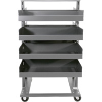 Chariot &agrave; cadre en A robuste &agrave; deux c&ocirc;t&eacute;s avec 8 grands plateaux &agrave; rebords, 38" x 30" x 63", Capacit&eacute; 2500 lb CSL Industriel Inc.