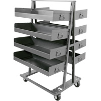 Chariot &agrave; cadre en A robuste &agrave; deux c&ocirc;t&eacute;s avec 8 grands plateaux &agrave; rebords, 38" x 30" x 63", Capacit&eacute; 2500 lb CSL Industriel Inc.