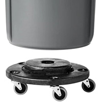 Brute&reg; Dolly, Polyethylene, Black, Fits: 20 - 55 US Gal. CSL Industriel Inc.