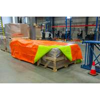B&acirc;che tiss&eacute;e robuste haute visibilit&eacute;, Poly&eacute;thyl&egrave;ne, Vert/Orange, 16' x 20' x 12 mils CSL Industriel Inc.