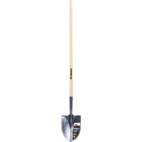 Pro Round Point Shovel, Tempered Steel Blade, Wood, Straight Handle CSL Industriel Inc.