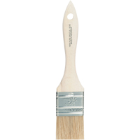 Pinceau &agrave; soies rases, Soie blanche, Manche Bois, Largeur de 1-1/2" CSL Industriel Inc.