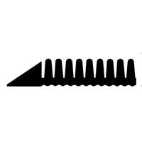 Mat-A-Dor Mat, Rubber, Scraper Type, Finger Tip Style Pattern, 3' x 6', Black CSL Industriel Inc.