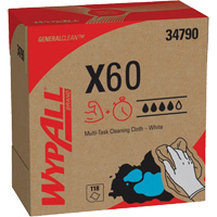 Chiffons X60 WypAll, Tout usage, 16-3/4" lo x 8-3/8" la CSL Industriel Inc.