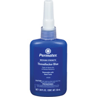 Adh&eacute;sif frein-filet &agrave; adh&eacute;rence amovible, Bleu, Moyen, 50 ml, Bouteille CSL Industriel Inc.