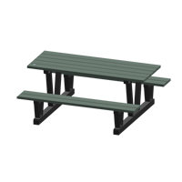 Tables de pique-nique d'ext&eacute;rieur en plastique recycl&eacute;, 72" lo x 60-5/16" la, Gris CSL Industriel Inc.