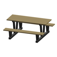 Tables de pique-nique d'ext&eacute;rieur en plastique recycl&eacute;, 72" lo x 60-5/16" la, Sable CSL Industriel Inc.