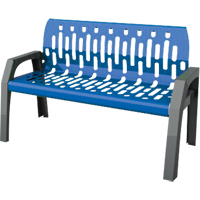 Bancs Stream, Acier, 48" lo x 25" la x 34" h, Bleu CSL Industriel Inc.