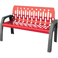 Bancs Stream, Acier, 48" lo x 25" la x 34" h, Rouge CSL Industriel Inc.