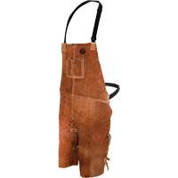 Leather Welding Apron, Split-Leg Bib, 36" L, Brown CSL Industriel Inc.