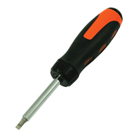 Ratcheting Multibit Screwdriver, 10-3/5" L, Cushion Grip Handle CSL Industriel Inc.