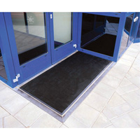 Gritstop Fingermat Matting, Rubber, Scraper Type, Textured Pattern, 2' x 2-2/3', Black CSL Industriel Inc.