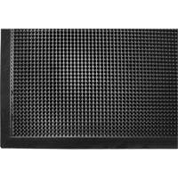 Gritstop Fingermat Matting, Rubber, Scraper Type, Textured Pattern, 2' x 2-2/3', Black CSL Industriel Inc.