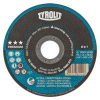 Meule &agrave; tronçonner 2-en-1 de premi&egrave;re qualit&eacute; Thincut, 4-1/2" x 0,045", Arbre de 7/8", Type 1, Oxyde d'aluminium, 13 300 Tr/min CSL Industriel Inc.