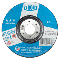 Meule 2-en-1 de premi&egrave;re qualit&eacute;, 5" x 9/32", Arbre 7/8", Type 27 CSL Industriel Inc.