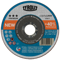 Meule &agrave; tronçonner Cerabond, 5" x 0,045", Arbre de 7/8", Type 1, C&eacute;ramique, 12250 Tr/min CSL Industriel Inc.