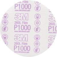 Hookit Finishing Film Disc, 6" Dia., P1000 Grit, Aluminum Oxide, Film CSL Industriel Inc.
