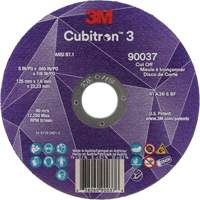 Cubitron 3 Cut-Off Wheel, 5" x 0.045", 7/8" Arbor, Type 1, Ceramic, 12250 RPM CSL Industriel Inc.