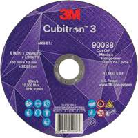 Cubitron 3 Cut-Off Wheel, 6" x 0.045", Type T27, Ceramic, 10200 RPM CSL Industriel Inc.