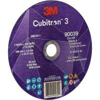 Cubitron 3 Cut-Off Wheel, 7" x 0.09", 7/8" Arbor, Type T27, Ceramic, 8500 RPM CSL Industriel Inc.