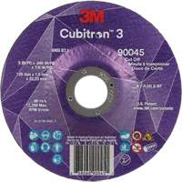 Cubitron™ 3 Cut-Off Wheel, 5" x 0.045", 7/8" Arbor, Type T27, Ceramic, 12250 RPM NY551 | CSL Industriel Inc.