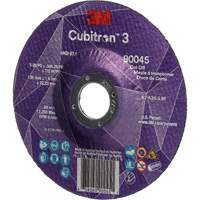Cubitron™ 3 Cut-Off Wheel, 5" x 0.045", 7/8" Arbor, Type T27, Ceramic, 12250 RPM NY551 | CSL Industriel Inc.