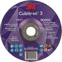 Cubitron 3 Depressed Centre Grinding Wheel, 6" x 1/4", 7/8" Arbor, Ceramic, Type T27 CSL Industriel Inc.