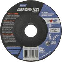 Disque combin&eacute; de meulage et tronçonnage Gemini XXL, 4-1/2" x 1/8", Arbre de 7/8", Type 27, Oxyde d'aluminium CSL Industriel Inc.