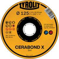 Meule &agrave; tronçonner Cerabond X, 5" x 0,04", Arbre de 7/8", C&eacute;ramique CSL Industriel Inc.