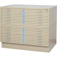 Classeurs en acier pour plans, 10 Tiroirs, 46-3/8" la x 35-3/8" p x 16-1/2" h CSL Industriel Inc.