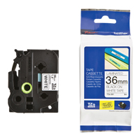 Tape Cartridge for P-touch&reg; Labeling System, 36 mm x 26-1/4', Black on White CSL Industriel Inc.