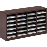 E-Z Stor&reg; Literature Organizer, Stationary, 24 Slots, Wood, 40" W x 11-3/4" D x 23" H CSL Industriel Inc.