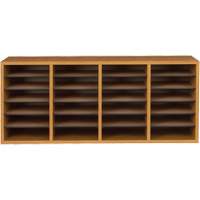 Adjustable Compartment Literature Organizer, Stationary, 24 Slots, Wood, 39-1/4" W x 11-3/4" D x 16-1/4" H CSL Industriel Inc.