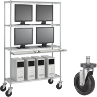 Trousse de roulettes de 5" en caoutchouc CSL Industriel Inc.
