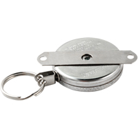 Self Retracting Key Chains, Chrome, 48" Cable, Mounting Bracket Attachment CSL Industriel Inc.