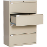 Lateral Filing Cabinet, Steel, 4 Drawers, 36" W x 18" D x 53-3/8" H, Beige CSL Industriel Inc.