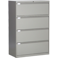 Lateral Filing Cabinet, Steel, 4 Drawers, 36" W x 18" D x 53-3/8" H, Grey CSL Industriel Inc.