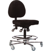 TF180 Welding Grade Ergonomic Stools, Suede, Black, 300 lbs. Capacity CSL Industriel Inc.